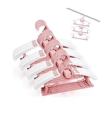 Fousenuk Set van 20 Kinderkleerhangers Roze, Antislip Kun..., Kinderen en Baby's, Ophalen of Verzenden, Nieuw