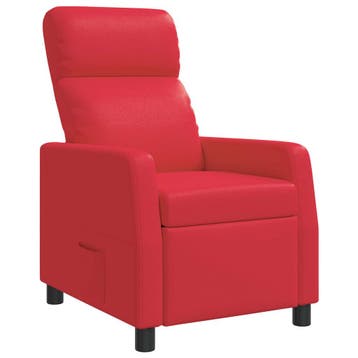 vidaXL Recliner Rood Kunstleer, Verzenden, Nieuw