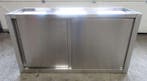 RVS Wandkast met 2 schuifdeuren, B120 x D40 x H65cm, Nieuw in verpakking