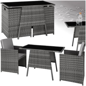 Wicker zitgroep Lausanne 2+1 - grijs, Verzenden, Nieuw