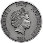 Niue. 5 Dollars 2021 Jurassic World - 2 Oz,(.999)