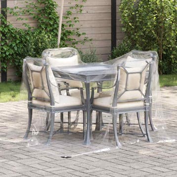 vidaXL Doorzichtig afdekzeil met ogen 2x2 m PVC, Verzenden, Nieuw