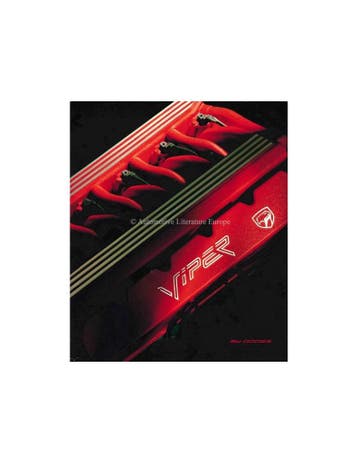 1992 DODGE VIPER BROCHURE ENGELS, Ophalen of Verzenden