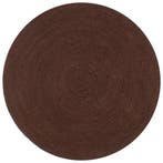 vidaXL Vloerkleed handgemaakt rond 90 cm jute bruin, Verzenden, Nieuw