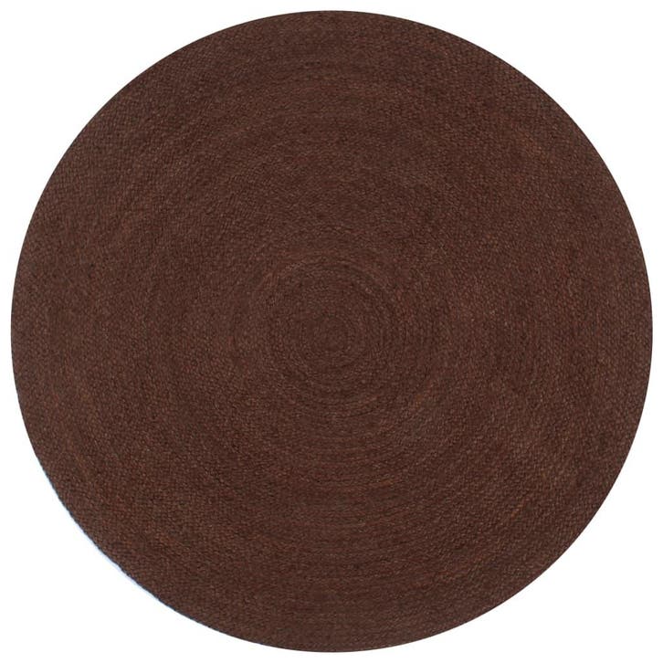 vidaXL Vloerkleed handgemaakt rond 90 cm jute bruin, Maison & Meubles, Ameublement | Tapis & Moquettes, Envoi