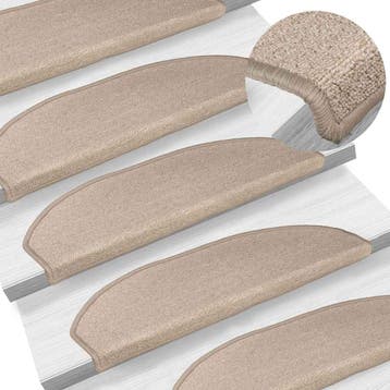 vidaXL Trapmatten 10 st 56 x 17 x 3 cm Non-Slip Taupe, Bricolage & Construction, Verzenden