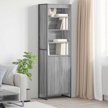 vidaXL Hoge Kasten Grijs Sonoma 60 x 36 x 200 cm Bewerkt, Verzenden