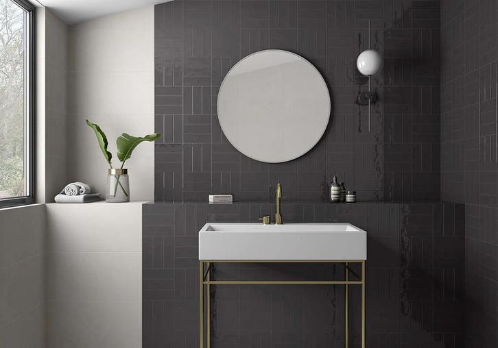 Wandtegel Valence May Grafito Antraciet Glans 6,5x20, Doe-het-zelf en Bouw, Tegels, Minder dan 20 cm, 20 tot 40 cm, 10 m² of meer