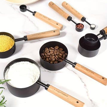 Measuring Cups & Spoons Set - Keukencontainer (8) - Staal -