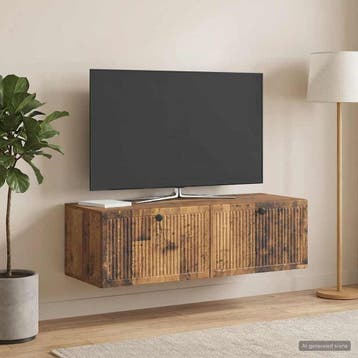 vidaXL Wandmontage TV-kast Oud hout 98 x 41 x 30 cm Bewerkt, Verzenden