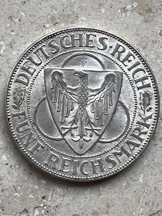 Duitsland, Weimar Republiek 5 Reichsmark 1930 F -, Postzegels en Munten, Munten | Europa | Niet-Euromunten