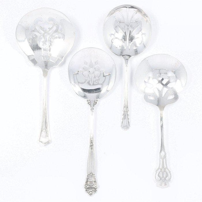 Sterling - Ca. 1875-1925 - Lepel (4) - .925 zilver, Antiek en Kunst, Antiek | Zilver en Goud
