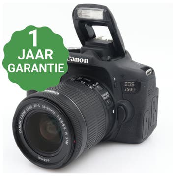 Canon EOS 750D + EF-S 18-55mm F/3.5-5.6 IS STM | Tweedehands, Audio, Tv en Foto, Verzenden, Zo goed als nieuw