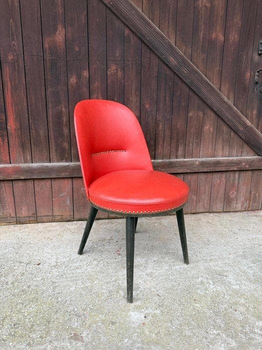 Fauteuil - Cuir synthétique, Bois - Deux cocktails, Antiquités & Art, Art | Objets design