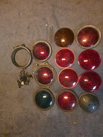 Stoplicht glazen kappen - Stoplicht (11) - Glas, Plastic -