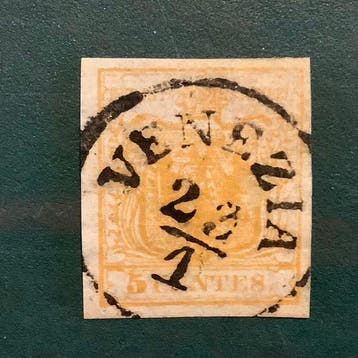 Italiaanse oude staten - Lombardije Venetië 1850 - 5 centes, Postzegels en Munten, Gestempeld