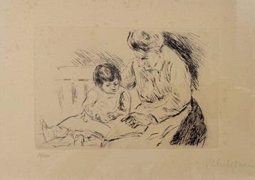 Max Liebermann (1847-1935) - Wärterin mit Kind auf einer