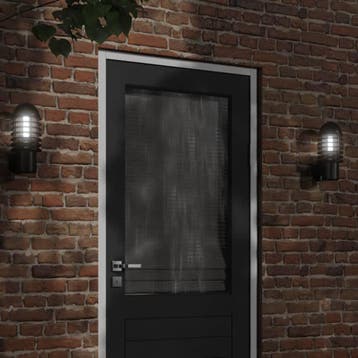 vidaXL Buitenwandlamp roestvrij staal zwart, Verzenden, Nieuw