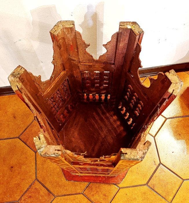 Table basse - Bois - Table dappoint marocaine hexagonale en, Antiquités & Art, Curiosités & Brocante