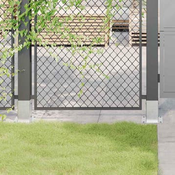 vidaXL Spokkels vierkant 4 st gegalvaniseerd staal, Tuin en Terras, Palen, Balken en Planken, Verzenden, Nieuw