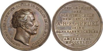 Brons medaille 1842 Berlin, Verzenden, België
