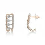 Oorbellen - 18 karaat Roségoud - 0.76ct. tw. Diamant