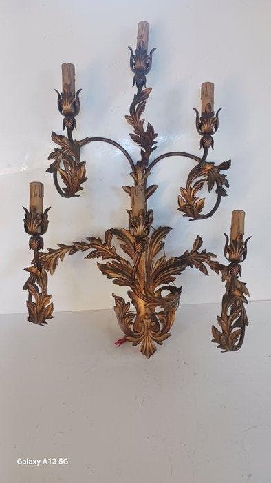 Wandkandelaar - Smeedijzer, Antiquités & Art, Art | Objets design