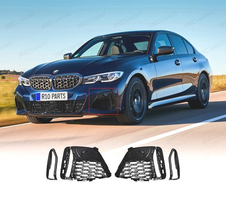 GRILLES DE BROUILLARD BMW G20 19-22 LOOK M340 NOIR BRILLANT, Autos : Pièces & Accessoires, Carrosserie & Tôlerie, Envoi