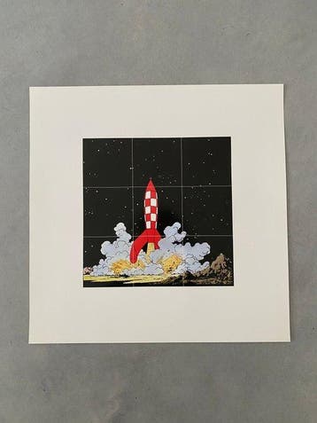 Tintin - Emaillerie Belge - On a marché sur la lune -, Nieuw