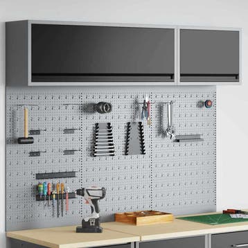 vidaXL Gereedschapskast Set met plank 5 st Zwart, Verzenden