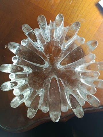 Theelichthouder mooie wereld - Glas, Antiquités & Art