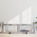 vidaXL Hondenhek met standaarden 4 pcs Grijs sonoma 100 x 60, Verzenden