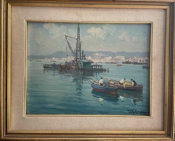 Leon Giuseppe Buono (1887-1975) - Nel Porto, Antiek en Kunst