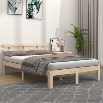 vidaXL Bedframe massief hout 180x200 cm Super King Size, Huis en Inrichting, Slaapkamer | Bedden, Verzenden, Nieuw