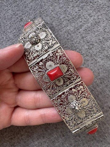 Sans prix de réserve - Bracelet Argent Corail