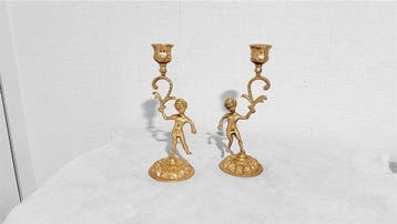 Chandelier - Bronze - H : 30 cm, Antiquités & Art