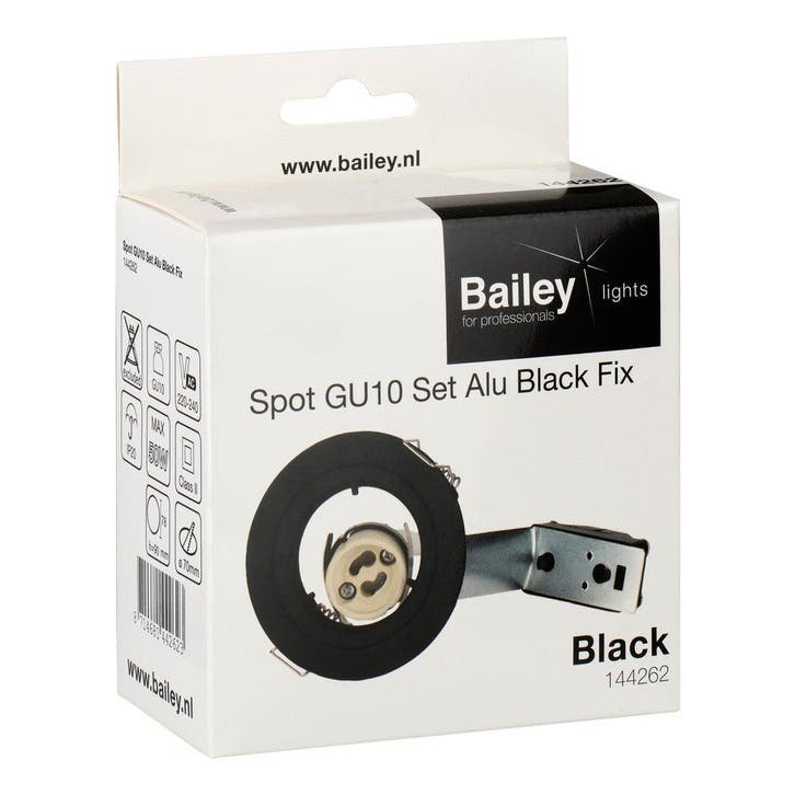 Projecteur Encastré Fixe GU10 Cadre En Aluminium Noir -, Doe-het-zelf en Bouw, Bouwverlichting, Verzenden