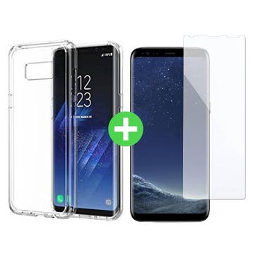 Samsung Galaxy S8 Transparant TPU Hoesje + Screen Protector, Verzenden, Nieuw