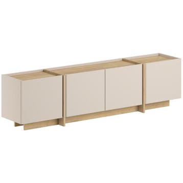 Evila TV-meubel - Houtkleurig/Beige - Nieuw/Ongebruikt -, Maison & Meubles, Verzenden