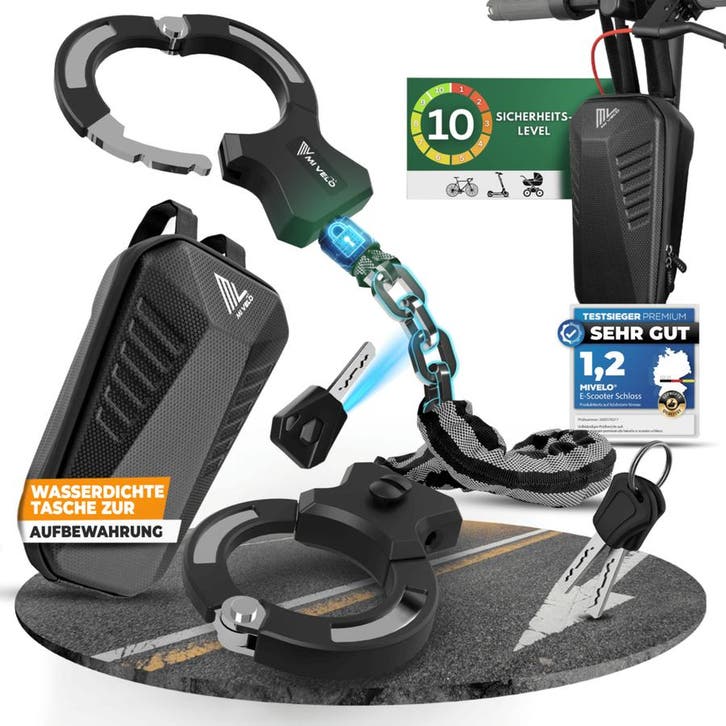2dekans | MIVELO Handboeienslot voor Fiets & E-scooter –, Fietsen en Brommers, Fietsaccessoires | Fietssloten, Ophalen of Verzenden