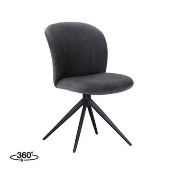 Stoel Kimo | Antraciet | Cosmo | Zwart Metalen Frame | 2, Zakelijke goederen, Verzenden, Nieuw in verpakking
