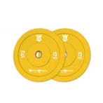 Rubberen halterschijf 15kg | Premium | OP=OP, Sport en Fitness, Overige materialen, Overige typen, Ophalen of Verzenden, Armen