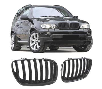 CALANDRES BMW X5 E53 LCI 04-06 NOIR BRILLANT LOOK M PERFORMA, Autos : Pièces & Accessoires, Verzenden