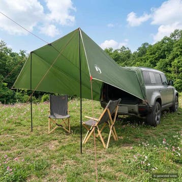 vidaXL Voertuigluifel Groen 518 x 580 x 215 cm Polyester en, Verzenden