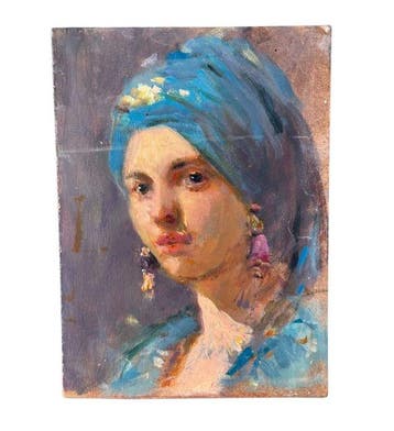 Italiaanse school (XX) - Volto di donna, Antiek en Kunst