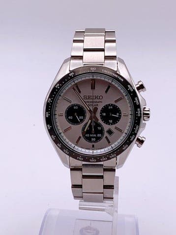 Seiko - Solar Chronograph panda - Sans prix de réserve -