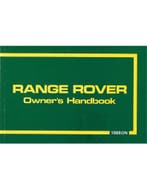 1986 RANGE ROVER CLASSIC INSTRUCTIEBOEKJE ENGELS, Ophalen of Verzenden