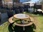 Extremis Gargantua picknicktafel tuintafel of ander model, Tuin en Terras, Zo goed als nieuw, Rond, Hout