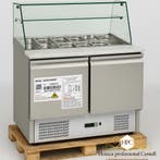 RVS Saladette Koelwerkbank met Glazen Opbouw, Zakelijke goederen, Ophalen of Verzenden, Nieuw in verpakking