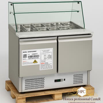 RVS Saladette Koelwerkbank met Glazen Opbouw, Ophalen of Verzenden, Nieuw in verpakking